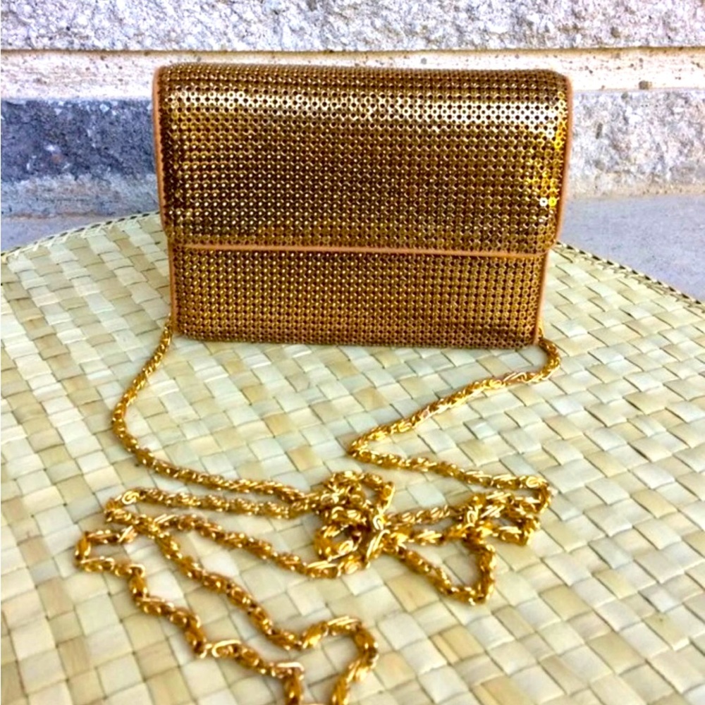 1980s Amanda Smith Gold Mesh Purse
